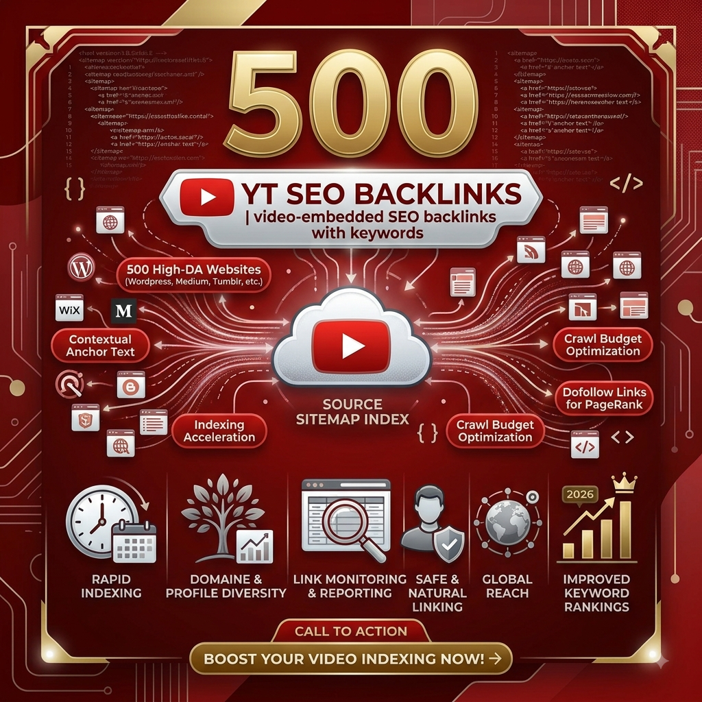 500 YT SEO Backlniks | video-embedded SEO backlinks with keywords