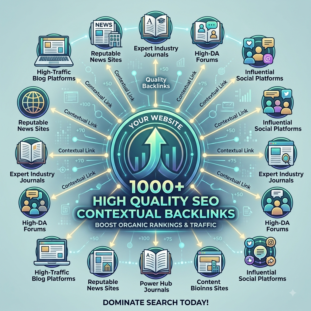 1000 High Quality SEO Contextual Backlinks