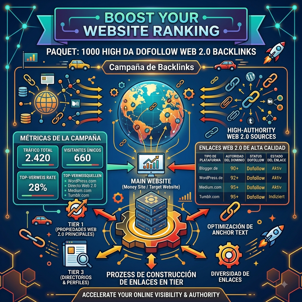 Boost Your Website Ranking with 1000 High DA Dofollow Web 2.0 Backlinks