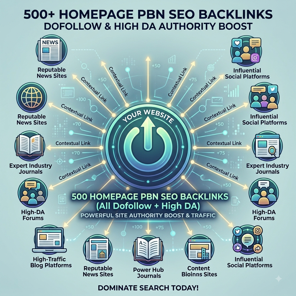 500 HomePage PBN SEO Backlinks (All Dofollow + High DA)